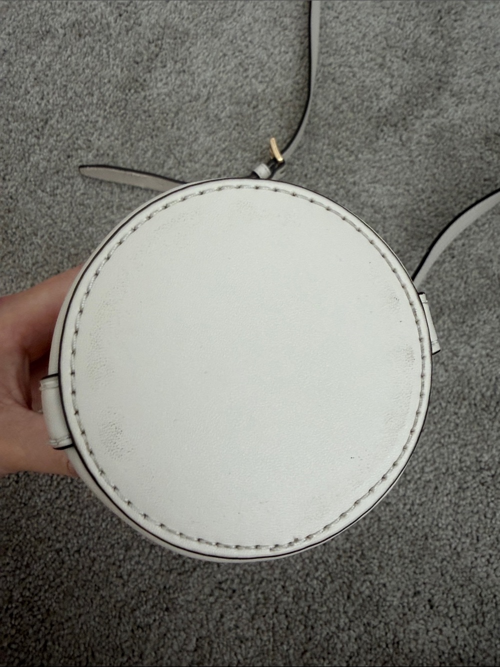 Michael Kors White and Light Gray MK Monogram Crossbody Bottle Holder - Picture 3 of 7